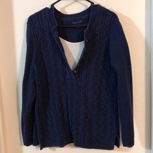 Long sleeve navy blue sweater